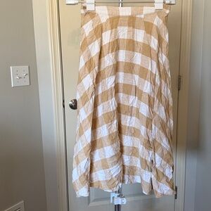 Who What Wear Cream Linen Blend skirt